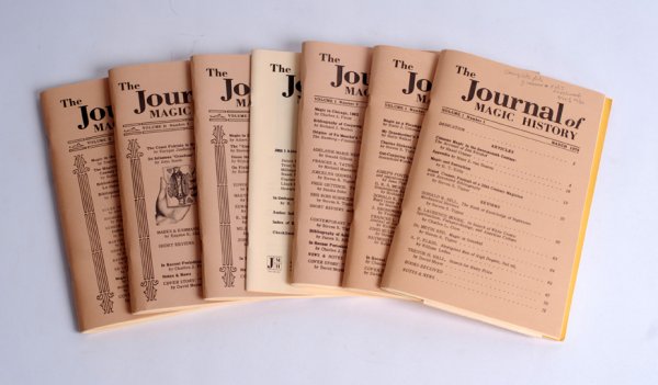 Journal of Magic History. Stephen Tigner. Complete: Journal of Magic History. Stephen Tigner. V1 N1 (Mar. 1979) – V2 N3 (Dec. 1980). Complete file. Very good condition. Alfredson/Daily 3115. With: Various supplements and copies of the Bulletin for Fr