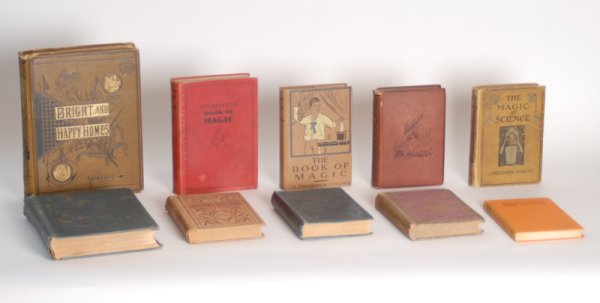 Group of ten victorian and later hardbound books a: [Magic Books] Group of ten victorian and later hardbound books about magic tricks. Including Modern Magic (1873), The Magician's Own Book (1853), The Art of Modern Conjuring (nd ca. 1900), Evening Amu