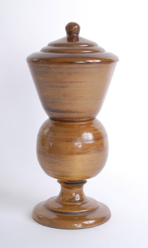 Rice Vase. Walter Graham, ca. 1980. : Rice Vase. Omaha, Walter Graham, ca. 1980. Turned basswood rice vase patterned after the Thayer-designed and manufactured prop listed above. Good condition.