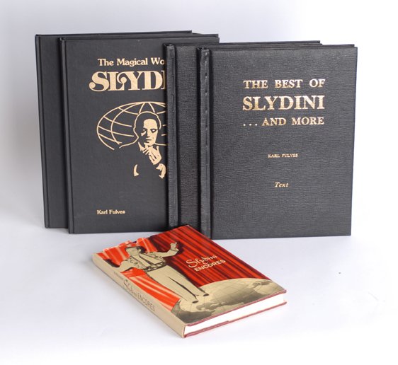 Three books about the magic of Slydini.: [Slydini] Three books about the magic of Slydini. Including Slydini Encores (1966), The Best of Slydini…And More (1976), and The Magical World of Slydini (1979). The former two signed and inscribed 