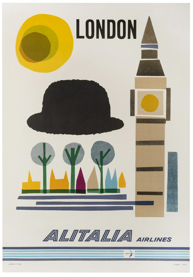 Alitalia Airlines / London. Rome: Eliograf, ca. 1960s. (1 of 1)