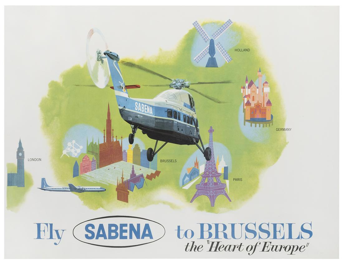 Fly Sabena to Brussels / Heart of Europe. Circa (1 of 1)