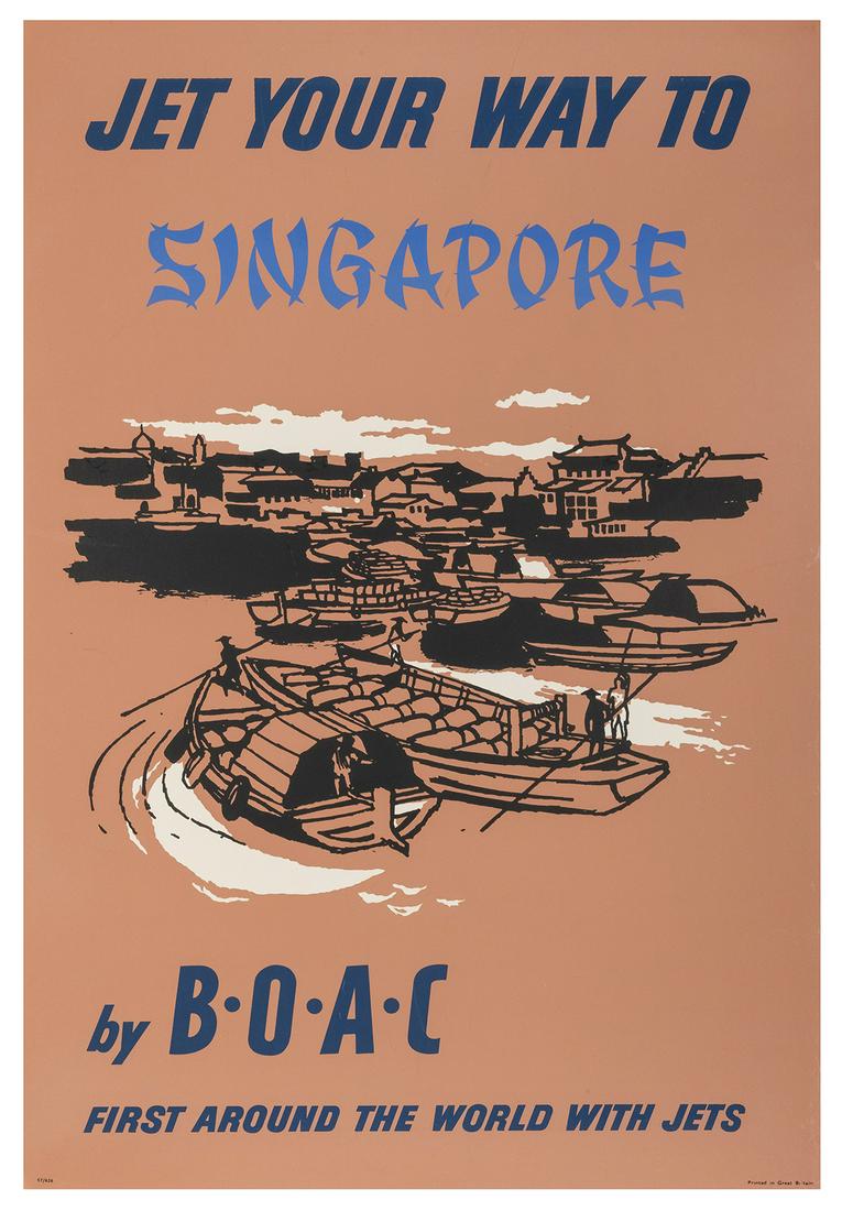 BOAC / Singapore. Great Britain, ca. 1957. Silkscreen (1 of 1)