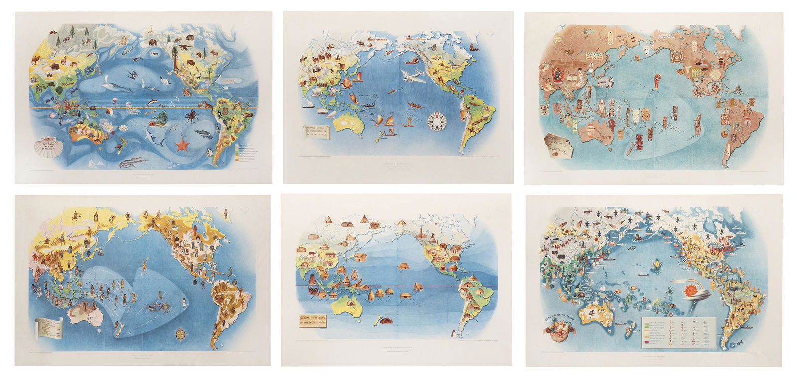 COVARRUBIAS, Miguel (1904-1957). Pageant of the Pacific (1 of 7)