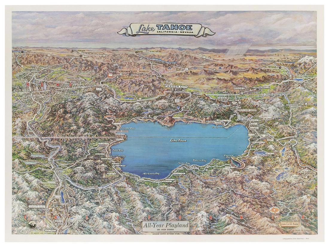 EDDY, Gerald. Lake Tahoe / California-Nevada. Reno: (1 of 1)