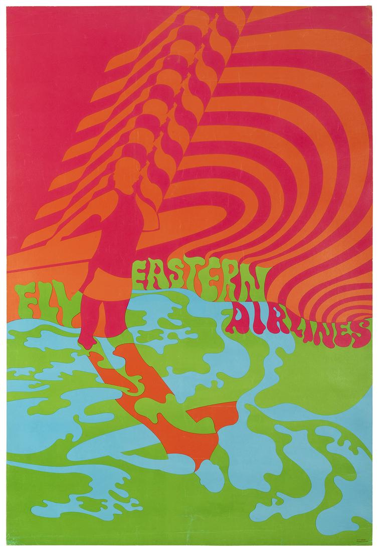 Fly Eastern Airlines. USA, 1960s. Airline poster with a (1 of 1)