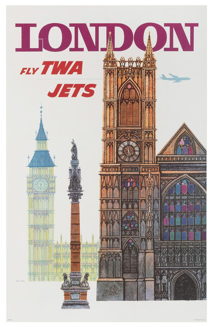KLEIN, David (1918-2005). London / Fly TWA Jets. USA, (1 of 1)
