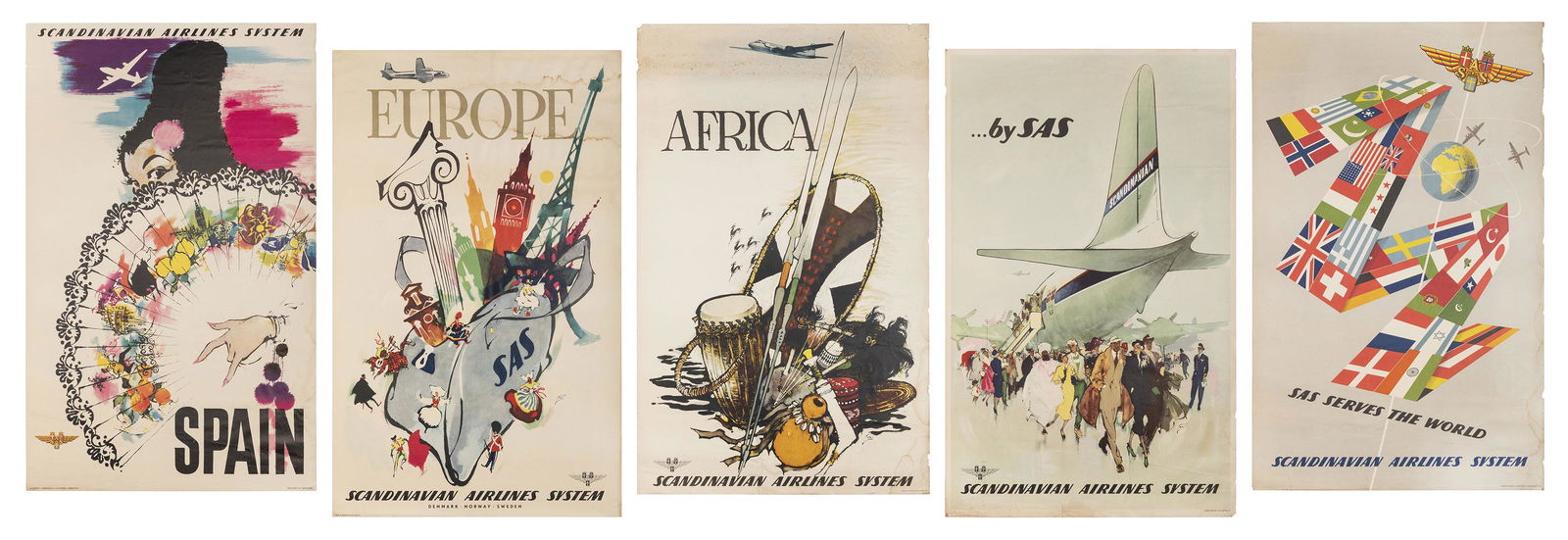 NIELSEN, Otto (1916-2000). Scandinavian Airlines (1 of 6)