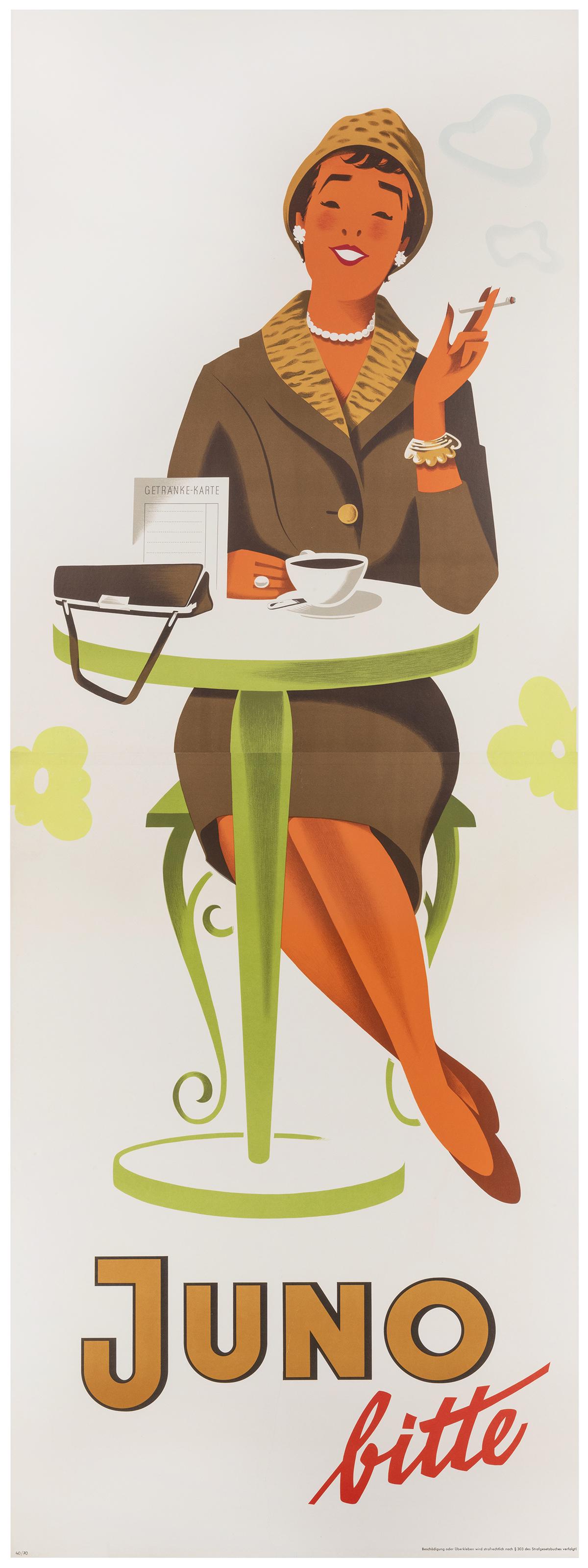 Juno / Bitte. Germany, ca. 1960s. Lithograph cigarette (1 of 1)
