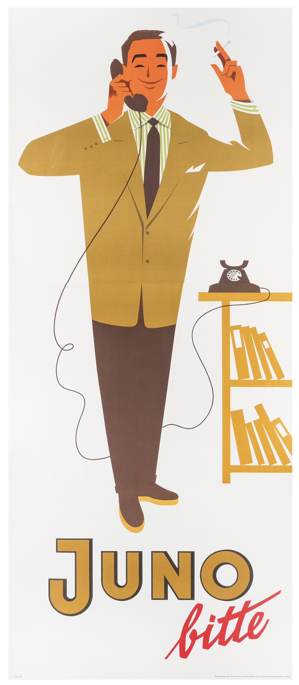 Juno / Bitte. Germany, ca. 1960s. Lithograph cigarette (1 of 1)