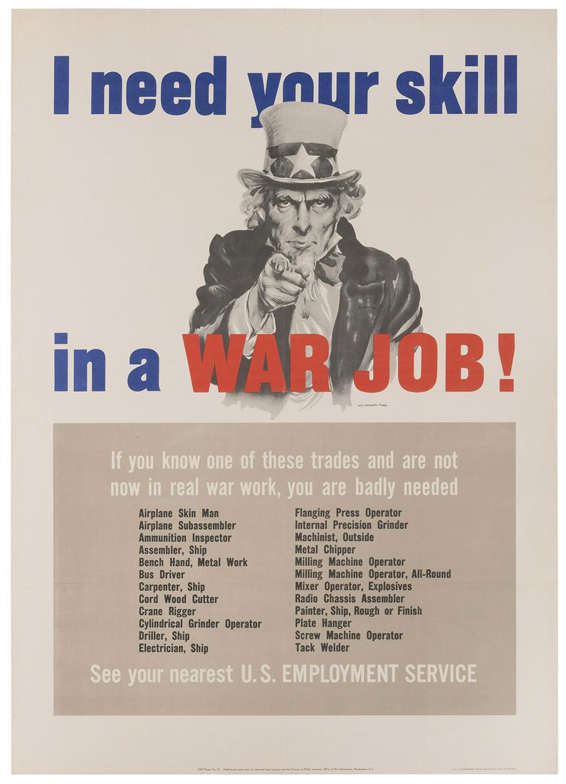 FLAGG, James Montgomery. I Need Your Skill in a War (1 of 1)