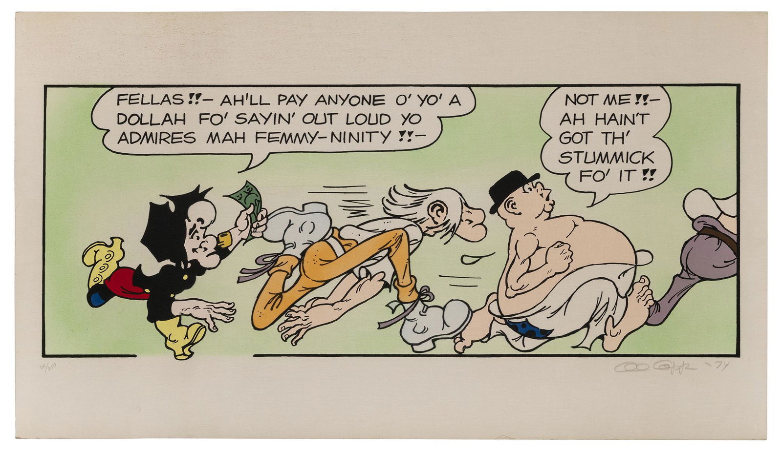 CAPP, Al. Signed Limited Edition Lil Abner Silkscreen. (1 of 1)