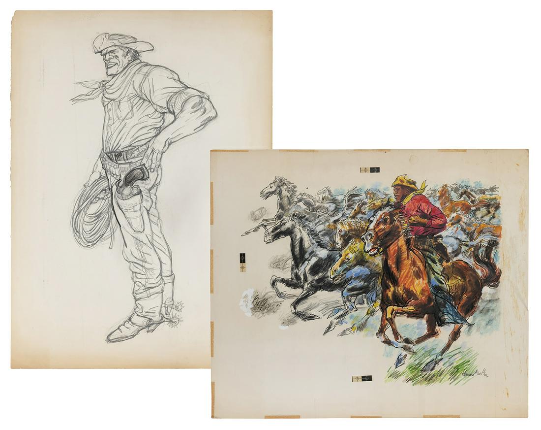 MUELLER, Howard (20th Century). Two Illustrations of a (1 of 3)