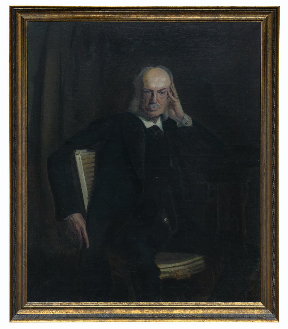 SARGENT, John Singer (American 1856–1925), after.: SARGENT, John Singer (American 1856–1925), after. Henry Gurdon Marquand Oil Portrait. Circa 1940s. Canvas on stretcher. Copy from the original at the Metropolitan Museum (stamped on verso). Fram