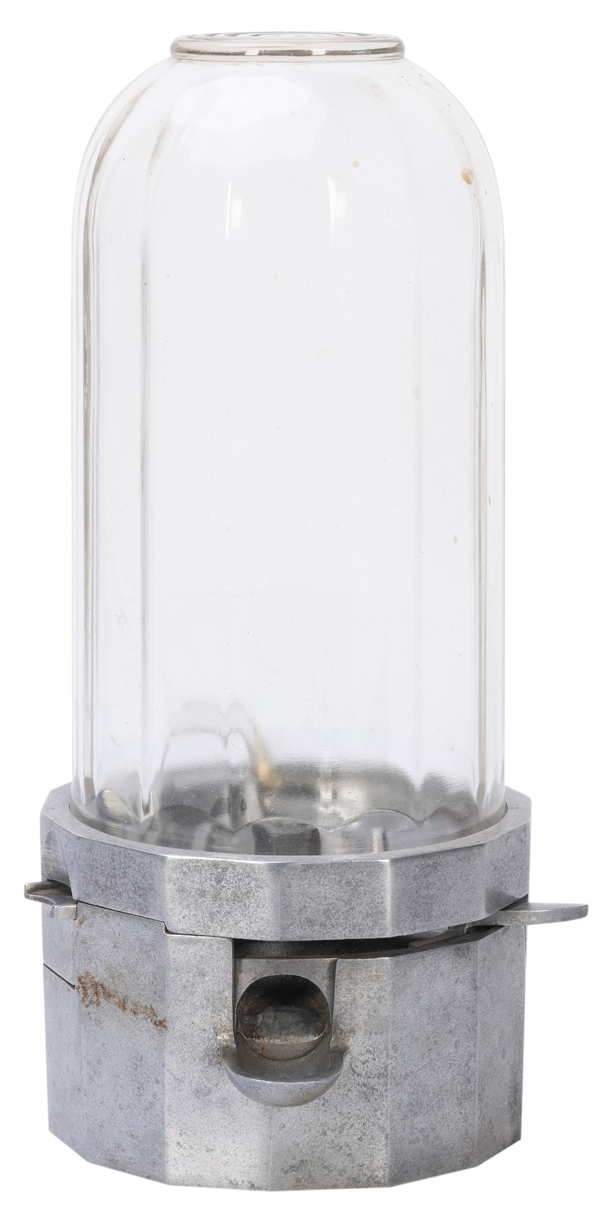 Atlas Mfg. & Sales Co. 1 Cent Atlas Midget Gumball: Atlas Mfg. & Sales Co. 1 Cent Atlas Midget Gumball Machine. Circa 1950s. Nickel plated aluminum. Also known as the “Betty Barker” or the “Little Wonder.” Original dome. Height 