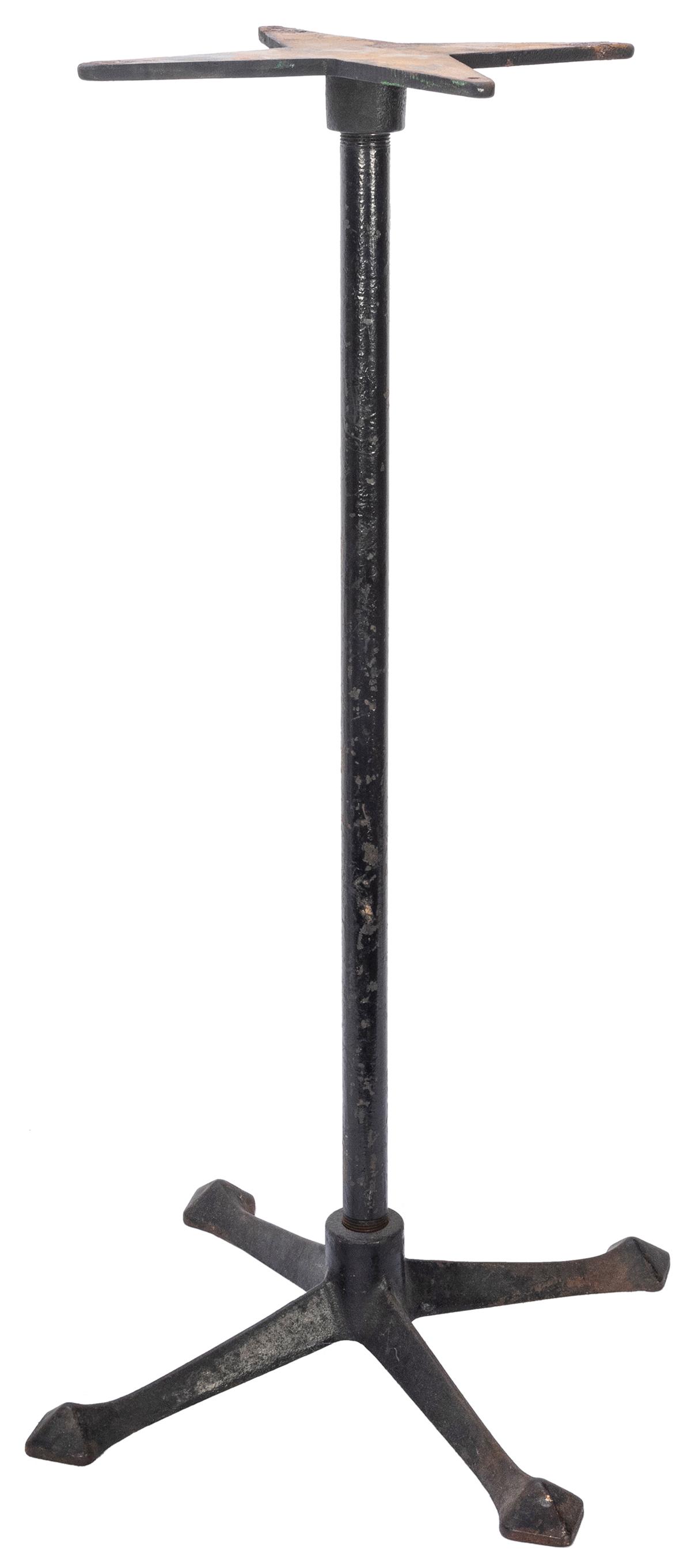 Early Unusual Gumball Machine Stand. Cast iron.: Early Unusual Gumball Machine Stand. Cast iron. Star-shaped platform. Height 30”.