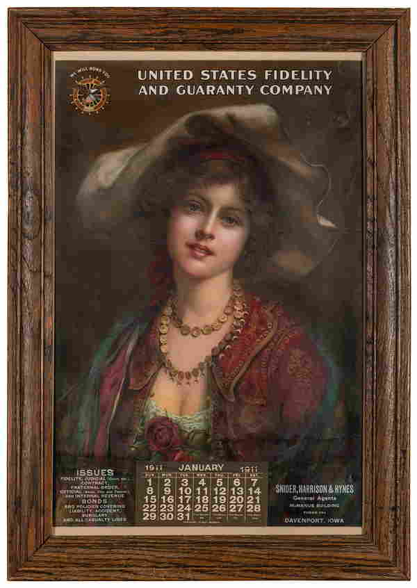 United States Fidelity & Guaranty Co. Wall Calendar. May 29, 2021