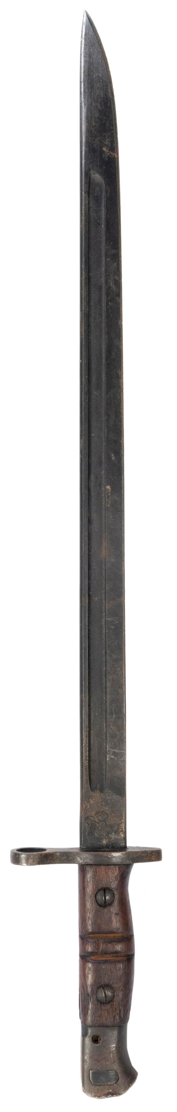Remington Arms Co. World War I Bayonet. Madison, NC,: Remington Arms Co. World War I Bayonet. Madison, NC, ca. 1917. Double notch design on handle. Manufactured for use by American soldiers in the European theater. Length 22”.