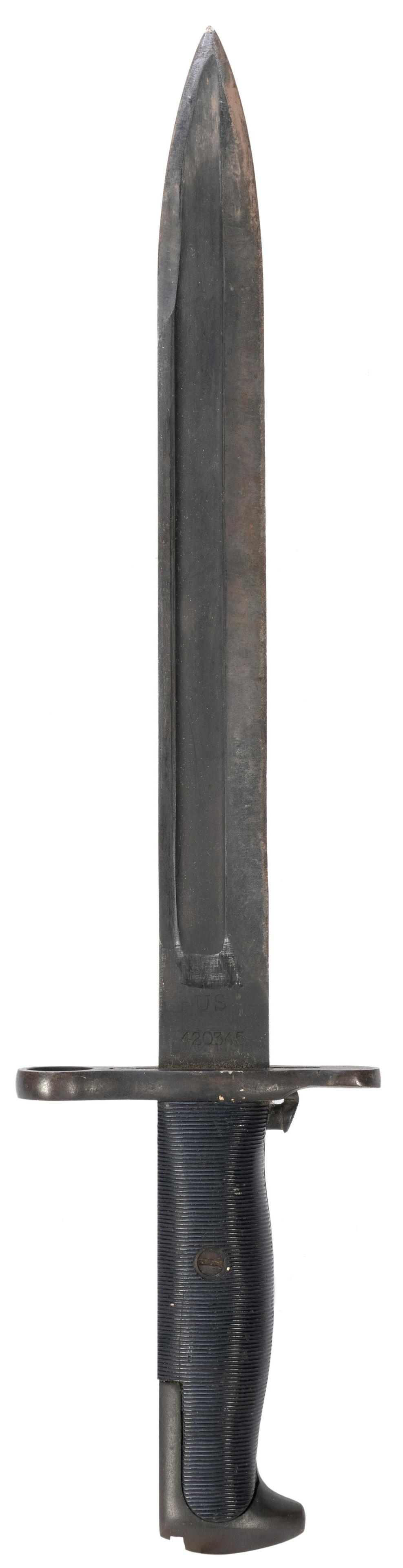 Rock Island Arsenal M1905 Bayonet. Rock Island: Rock Island Arsenal M1905 Bayonet. Rock Island Township, IL, ca. 1910s. Lock mechanism functions as designed. Length 16”.