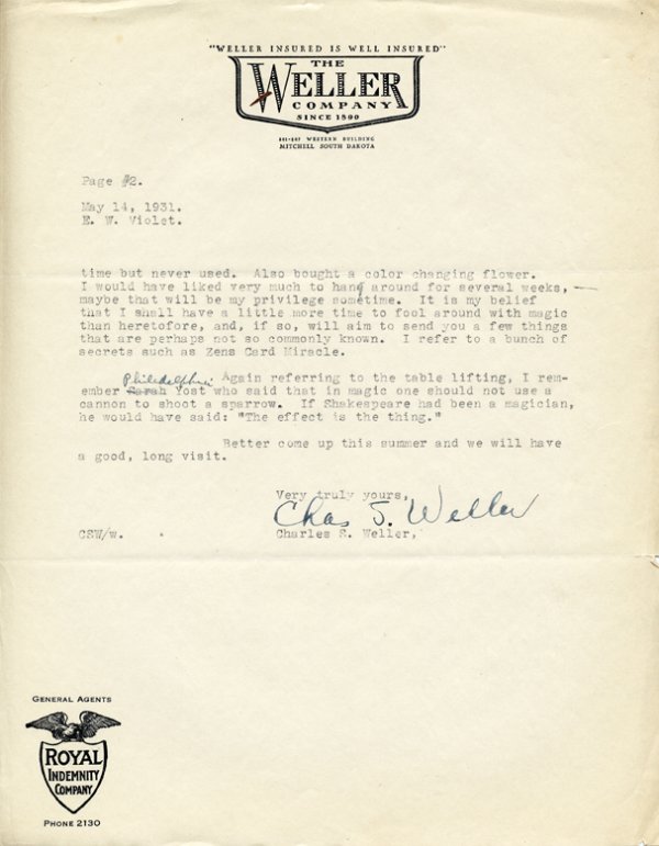 Coll. of 13 magic-related letters to Earl Violet - 3