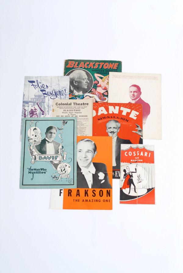 Collection of 12 Programs and Brochures from the co: [Programs] Collection of 12 Programs and Brochures from the collection of Dai Vernon. Including a Blackstone, Sr. souvenir and theatre program, Dante's "Trunk" book, Dante's 50 Tricks for Everyone, an