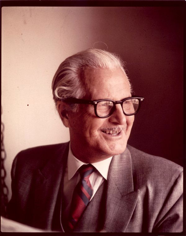 Oversized color portrait of Dai Vernon. [Los Angel: Vernon, Dai. Oversized color portrait of Dai Vernon. [Los Angeles], 1968. Full-color bust portrait of a smiling Vernon, head turned, from his prime years at the Magic Castle. Initialed and dated 10/27