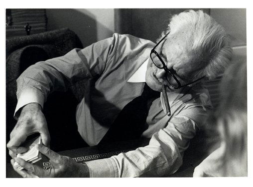 Scrapbook from Dai Vernon's trip to Berlin. Compil: [Scrapbook] Scrapbook from Dai Vernon's trip to Berlin. Compiled in 1978, the oversized (12 x 12") book includes over 100 candid, unpublished monochrome and color photographs of Vernon performing (wit