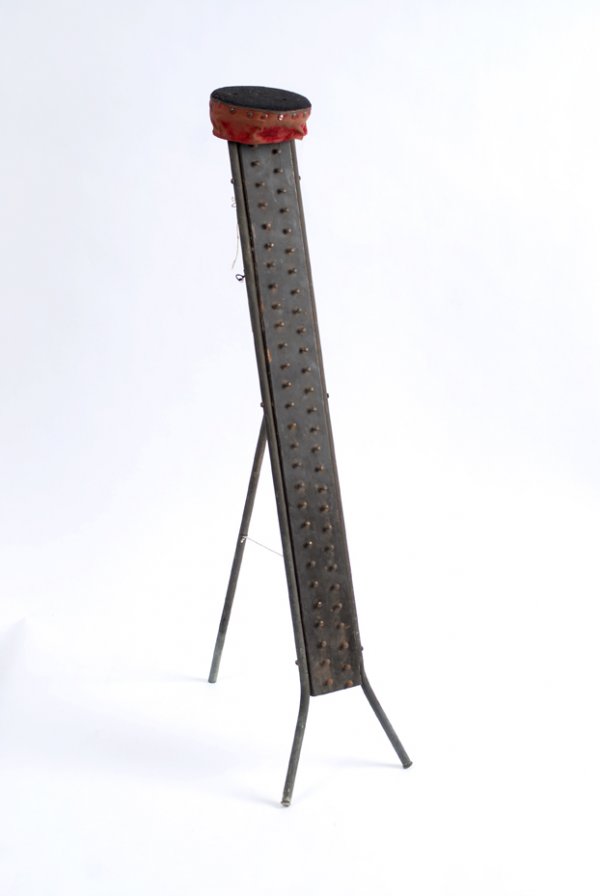 T. Nelson Downs style Coin Ladder. : T. Nelson Downs style Coin Ladder. Maker unknown (likely American), ca. 1915. The magician rests his hat on the top of this prop and into it places the coins he magically produces. At his command (and