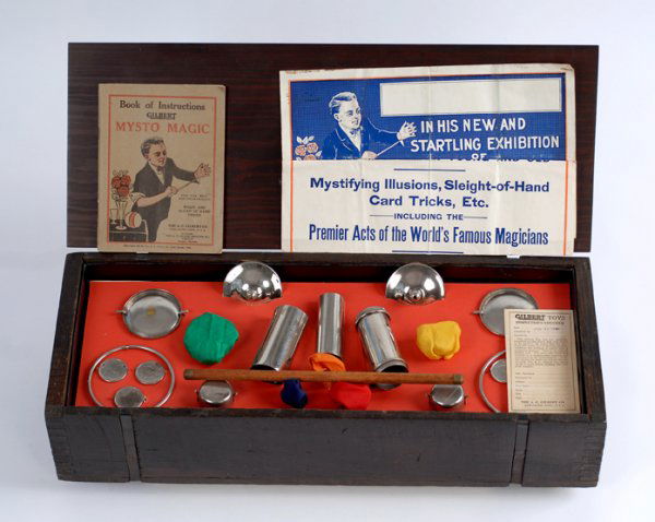 Mysto Magic Set No. 2010. New Haven, A.C. Gilbert: Mysto Magic Set No. 2010. New Haven, A.C. Gilbert Co., ca. 1921. Perhaps the only known example of this large and expensive set, which was manufactured for only one season by the A.C. Gilbert Co. Prop