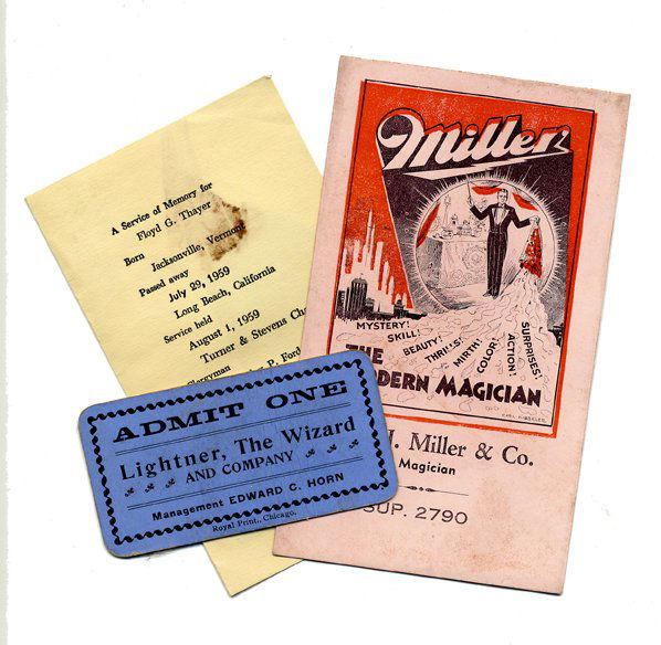 Large accumulation of magician's vintage ephemera. (1 of 3)