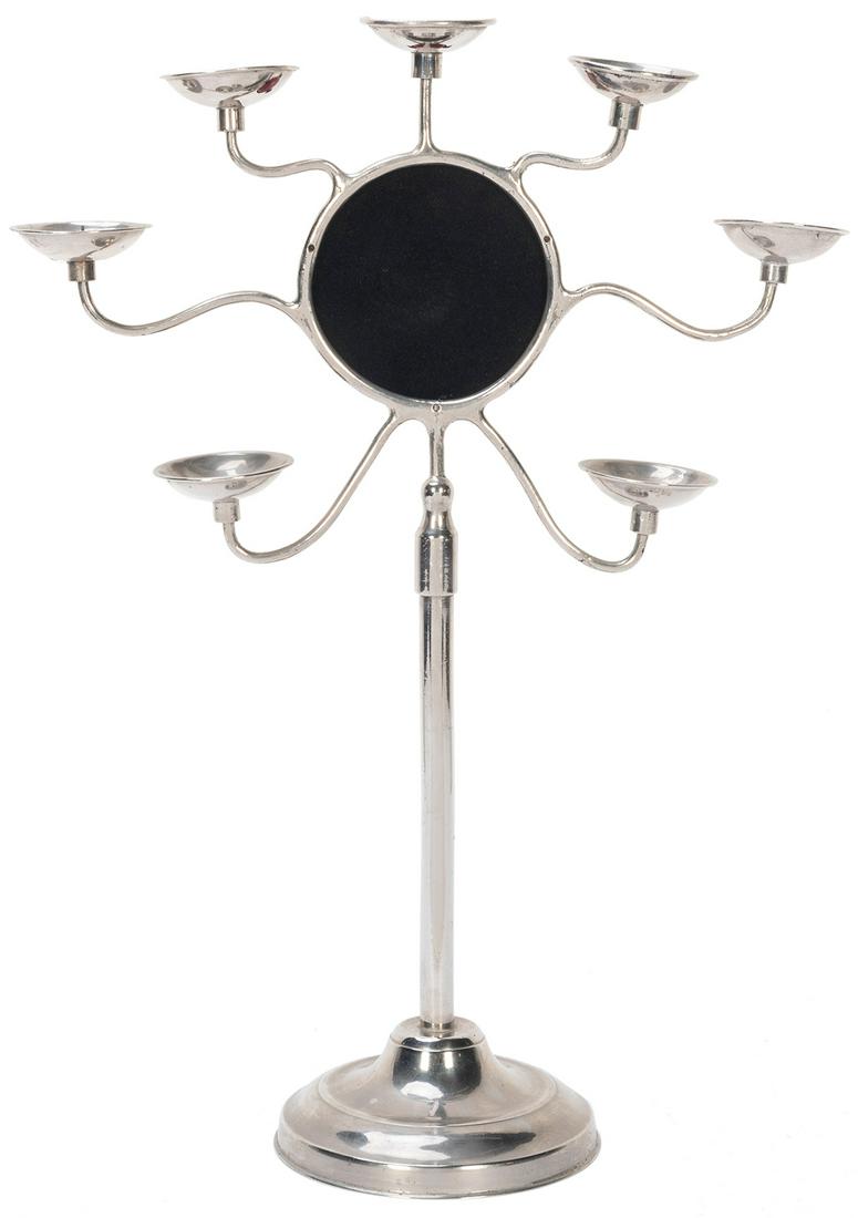 Billiard Ball Stand. German, ca. 1930s. Nickel-plated (1 of 2)
