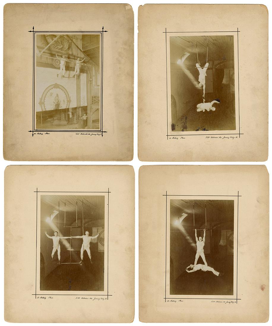 Four Photographs of an Acrobatic Duo in Performance. (1 of 5)
