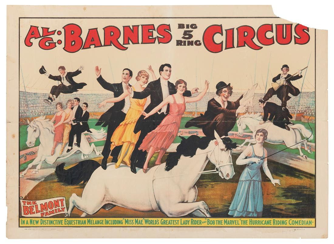 Al G. Barnes Big 5 Ring Circus / The Belmont Family. (1 of 1)