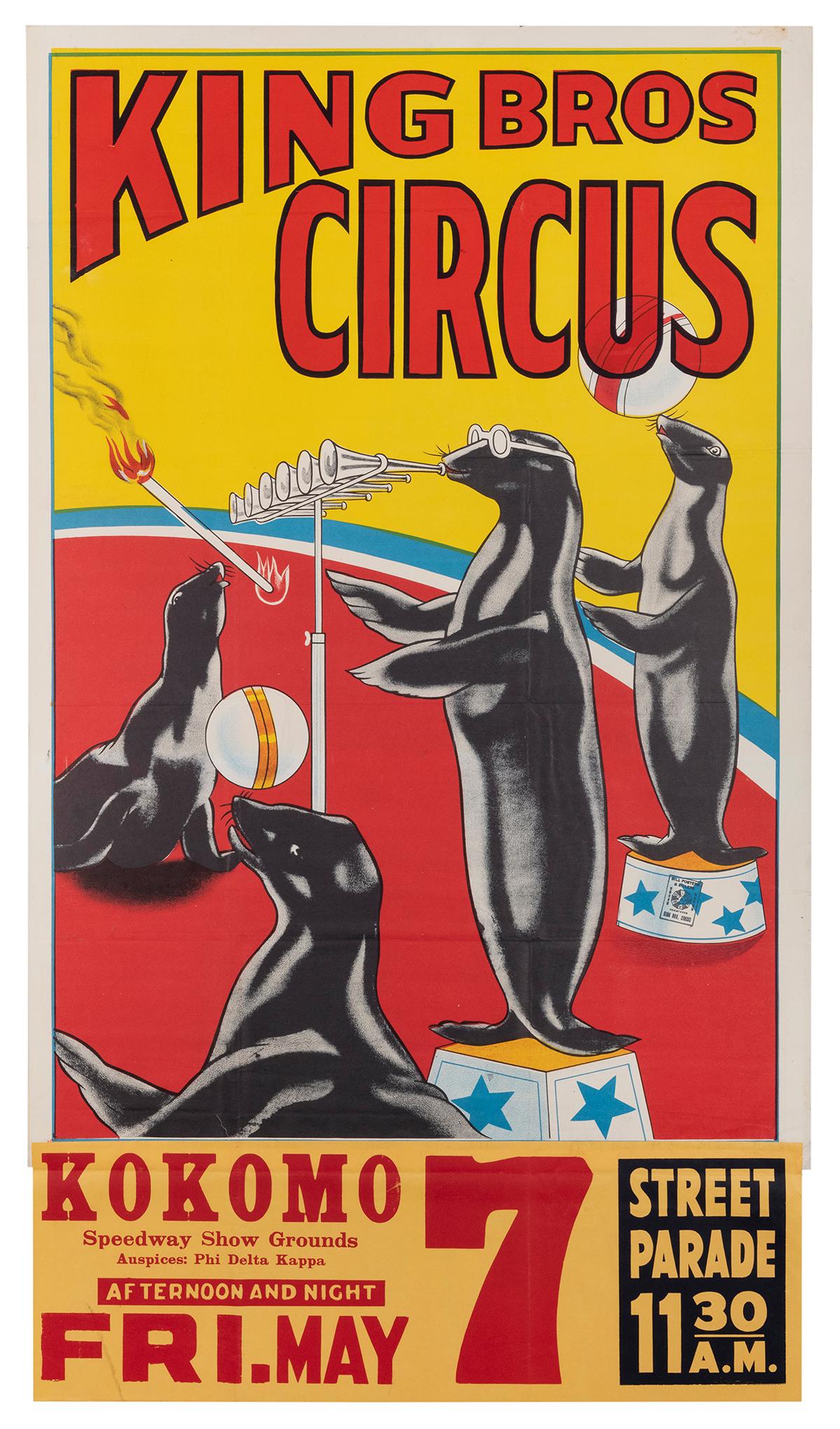 King Bros. Circus / [Seals]. Circa 1950s. One sheet. 49 (1 of 1)