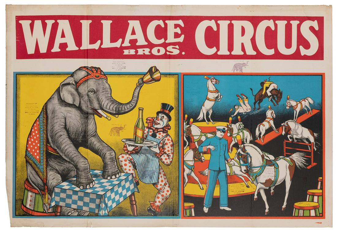 Wallace Bros. Circus / [Elephant at the Table]. Circa (1 of 1)