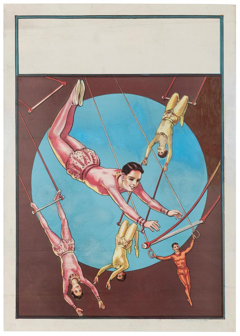 Donaldson Litho Trapeze Artists Circus Stock Poster. (1 of 1)
