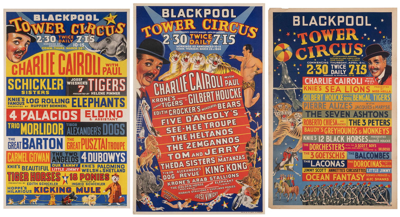Tower Circus Blackpool Posters (3). Bradford: W.E. (1 of 4)