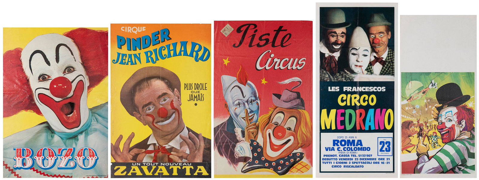 Lot of 13 European Circus Posters featuring Clowns. (1 of 6)