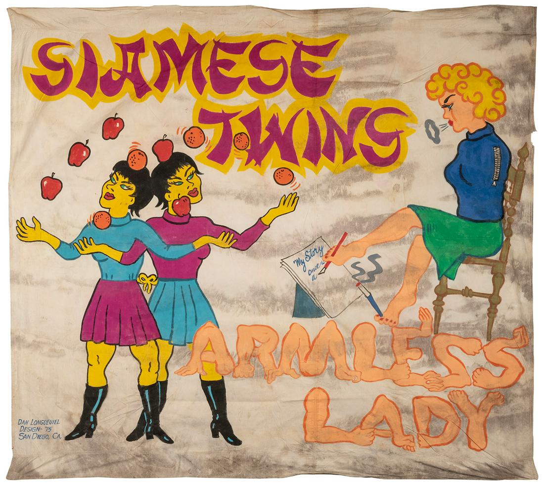 LONGUEUIEL, Dan (American). Siamese Twins - Armless (1 of 2)