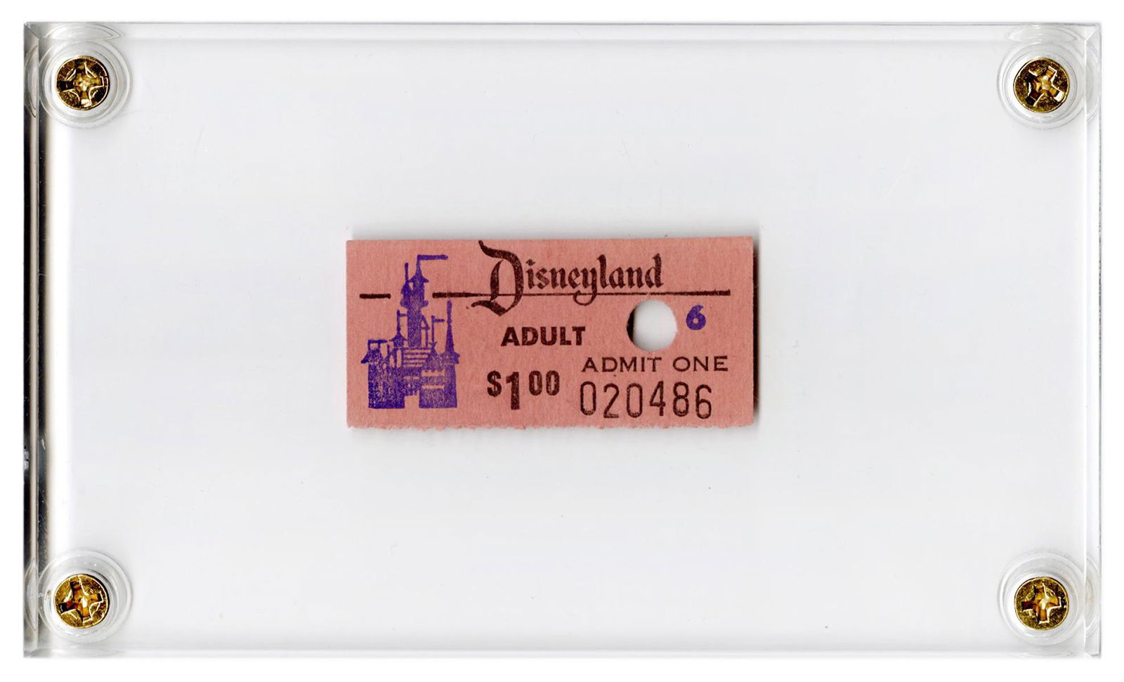 Early Disneyland Adult Admission Ticket. Circa 1955. (1 of 1)