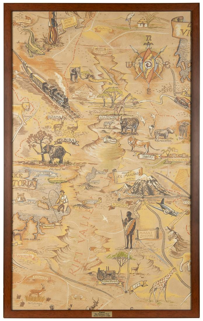 Animal Kingdom Lodge Wallpaper Map. (1 of 1)