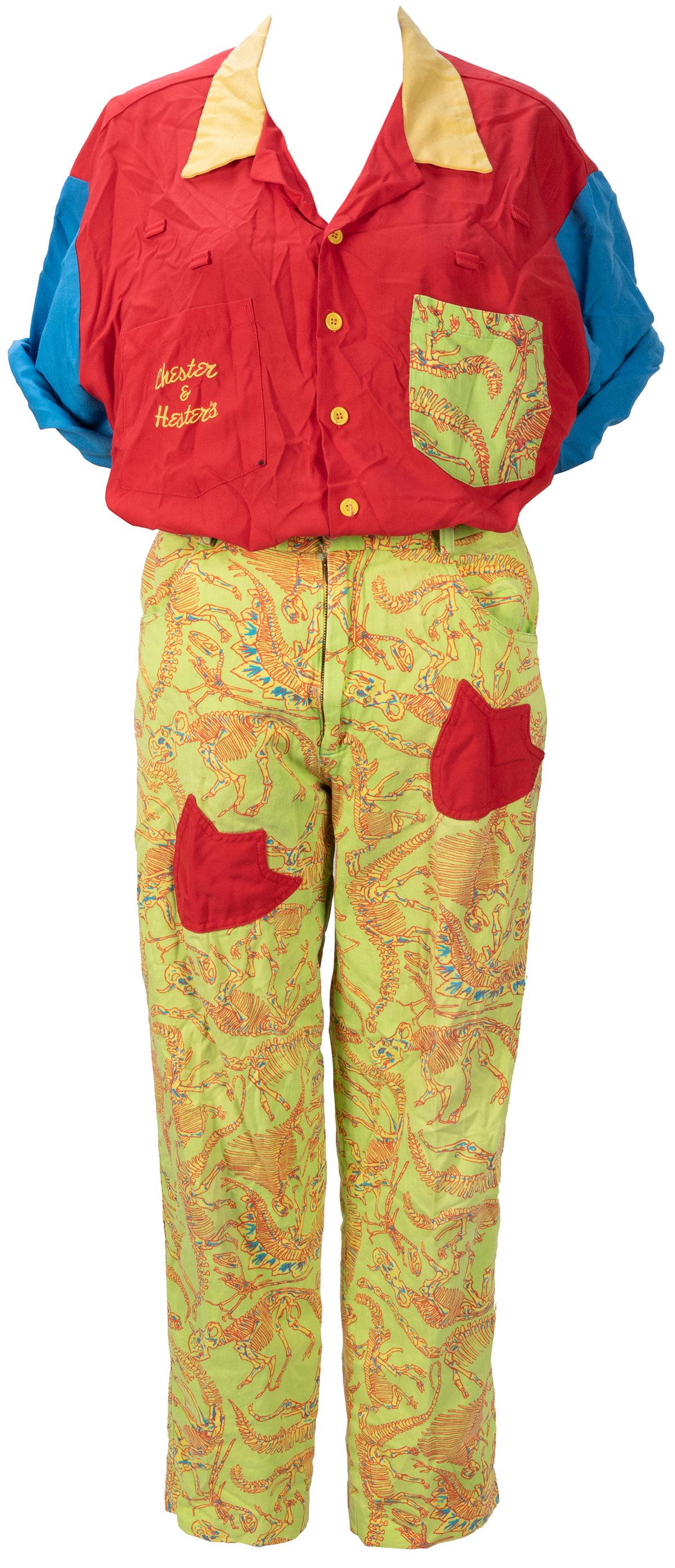 Animal Kingdom Dinoland Chester & Hesters Cast Member: Animal Kingdom Dinoland Chester & Hesters Cast Member Costume. Walt Disney World, 2000s. Two-piece costume consisting of shirt and pants from the Dinoland area “including those working now-close