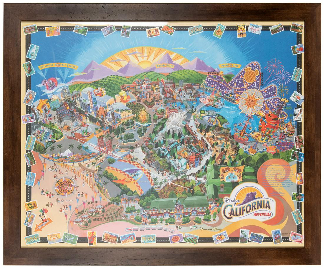 Original Unfolded California Adventure Park Map. (1 of 1)