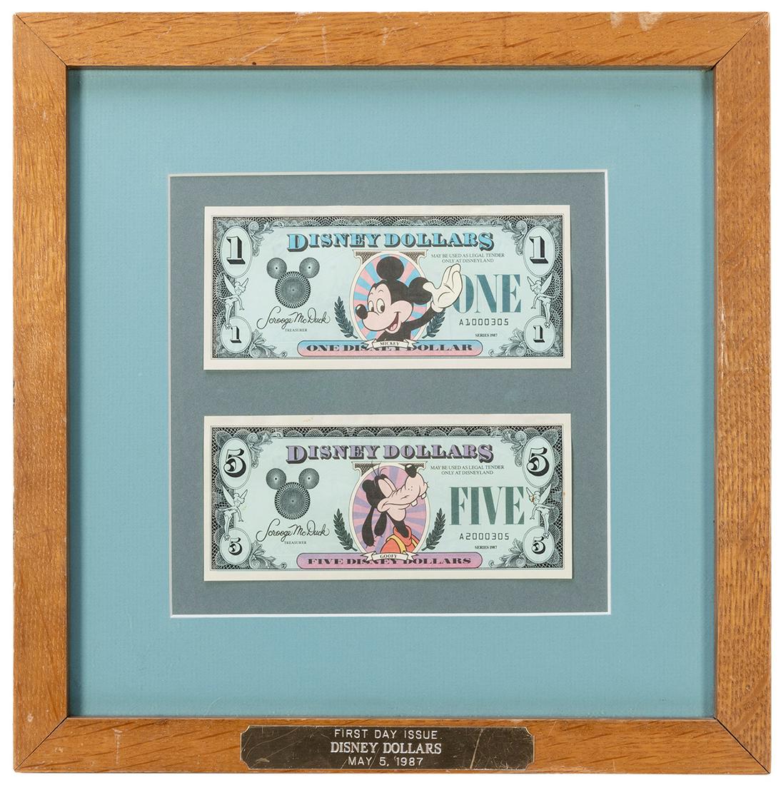 Disney Dollars. Disneyland, 1987. First day of issue. (1 of 1)