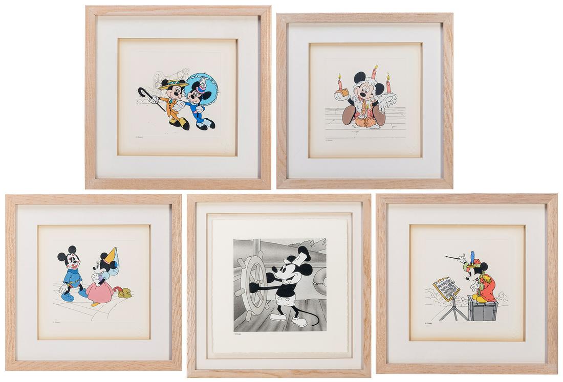 Lot of 5 Classic Mickey Serigraphs. 1994. Being five (1 of 6)