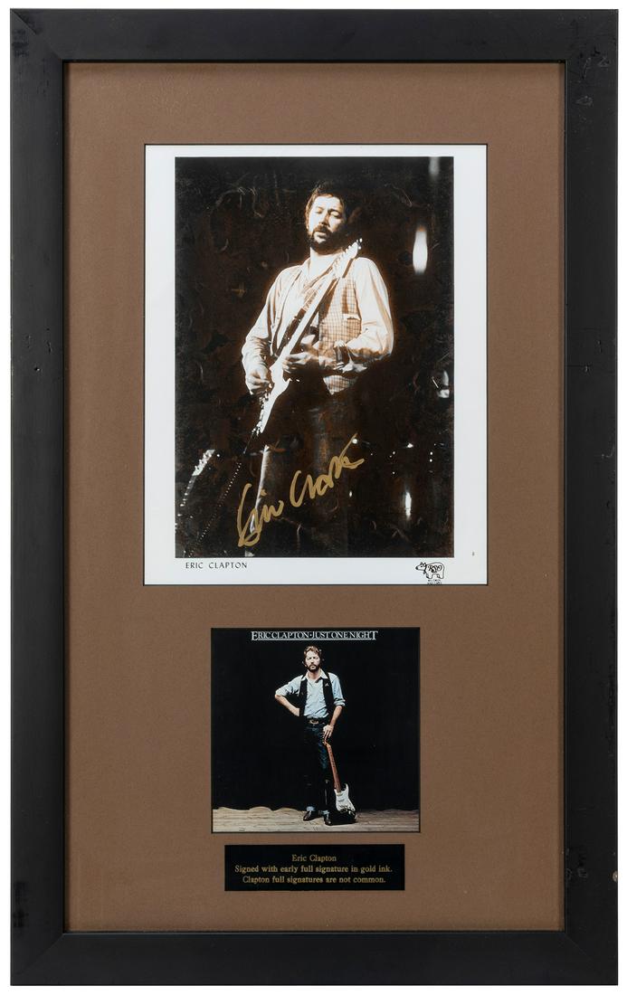Eric Clapton Publicity Still Display. Signed in gold (1 of 1)
