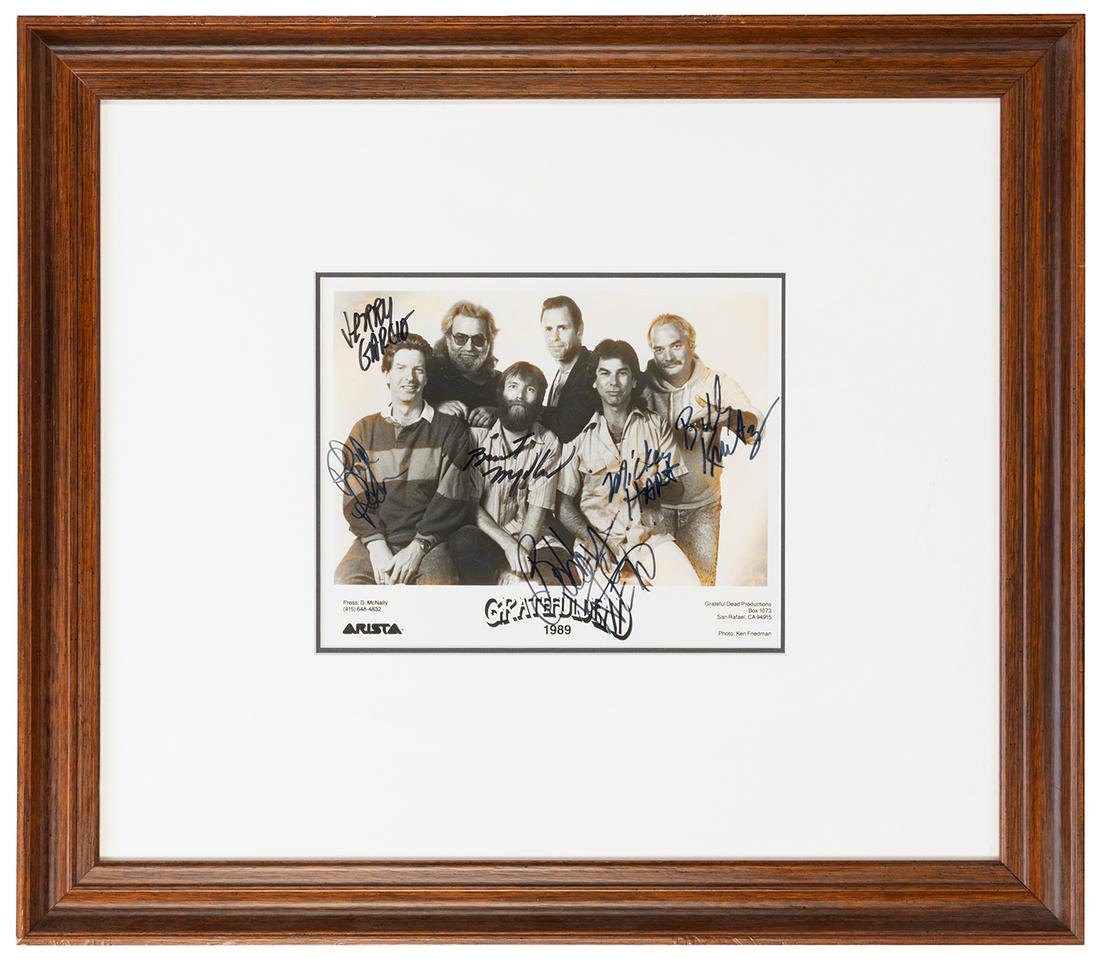 Grateful Dead Publicity Still Display. 1989. Signed by (1 of 1)