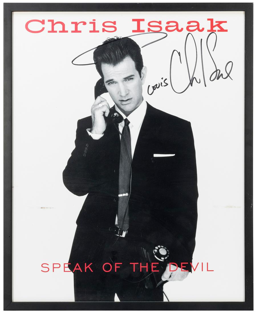 Chris Isaak Poster. Signed promotional half-sheet from (1 of 1)