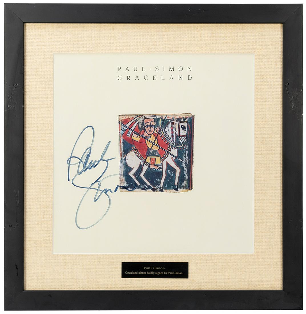 Paul Simon Graceland Album Display. Signed by Paul (1 of 1)
