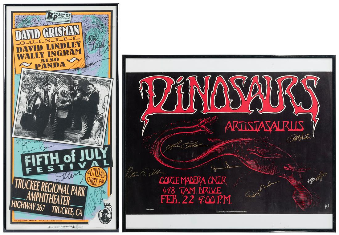 Pair of Signed Concert Posters. Includes framed poster (1 of 3)